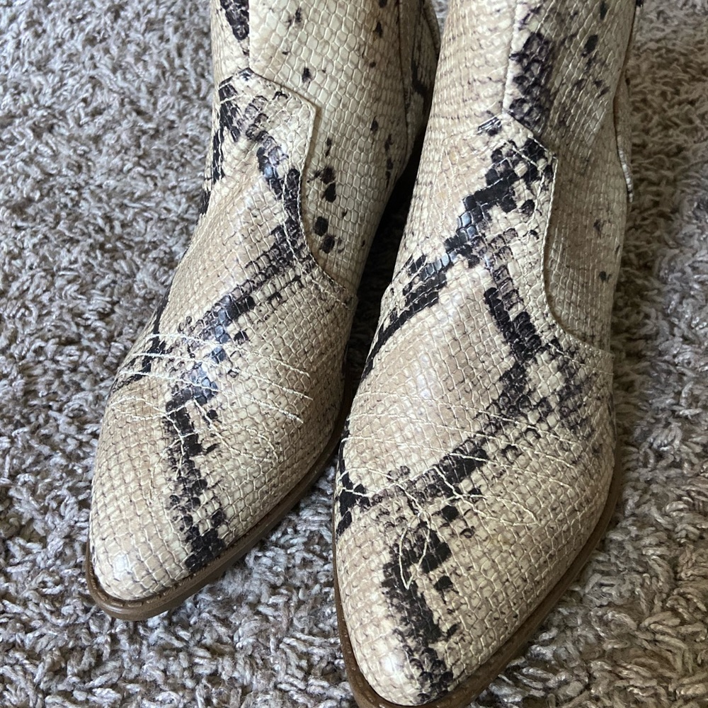 Snake Skin Booties - size 7